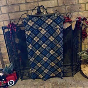 Blue and Black Plaid Women's Skirt